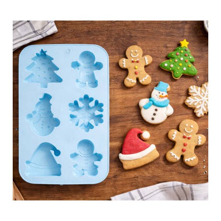 STAMPO IN SILICONE 16x25cm BISCOTTI NATALE