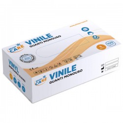 Mr.Care - GUANTI VINILE SENZA POLVERE 100pz TG.M