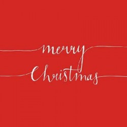 TOVAGLIOLI 33x33cm CHRISTMAS NOTE RED 20pz