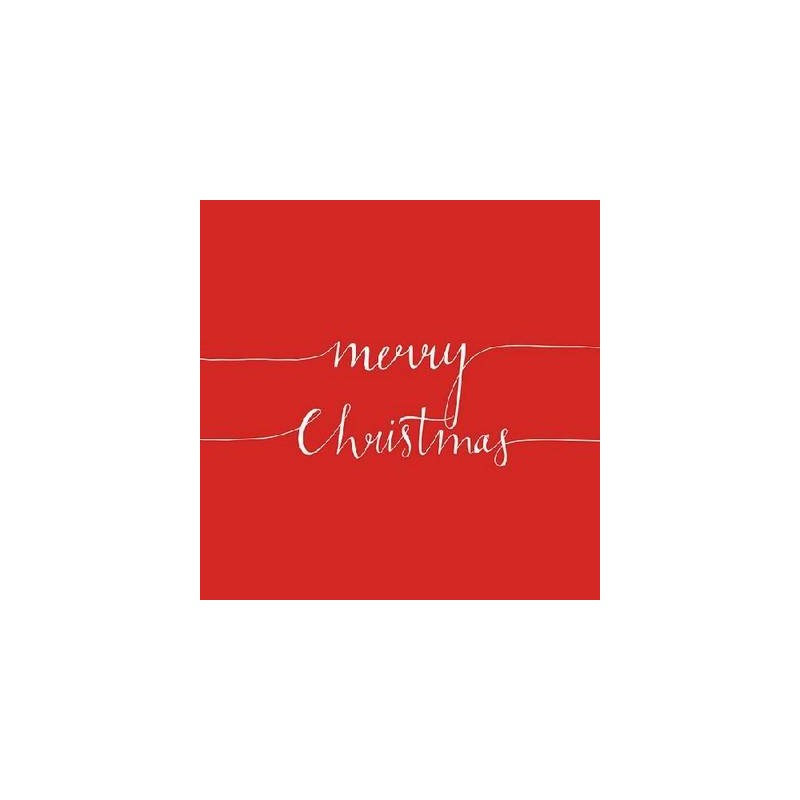 TOVAGLIOLI 33x33cm CHRISTMAS NOTE RED 20pz