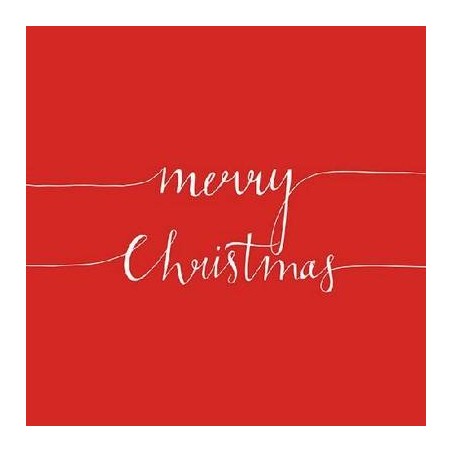 TOVAGLIOLI 33x33cm CHRISTMAS NOTE RED 20pz