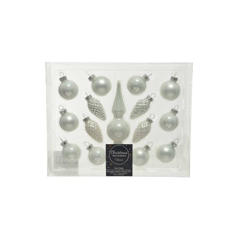 SOGGETTI VETRO DA APPENDERE ASS.TI 15pz ARGENTO