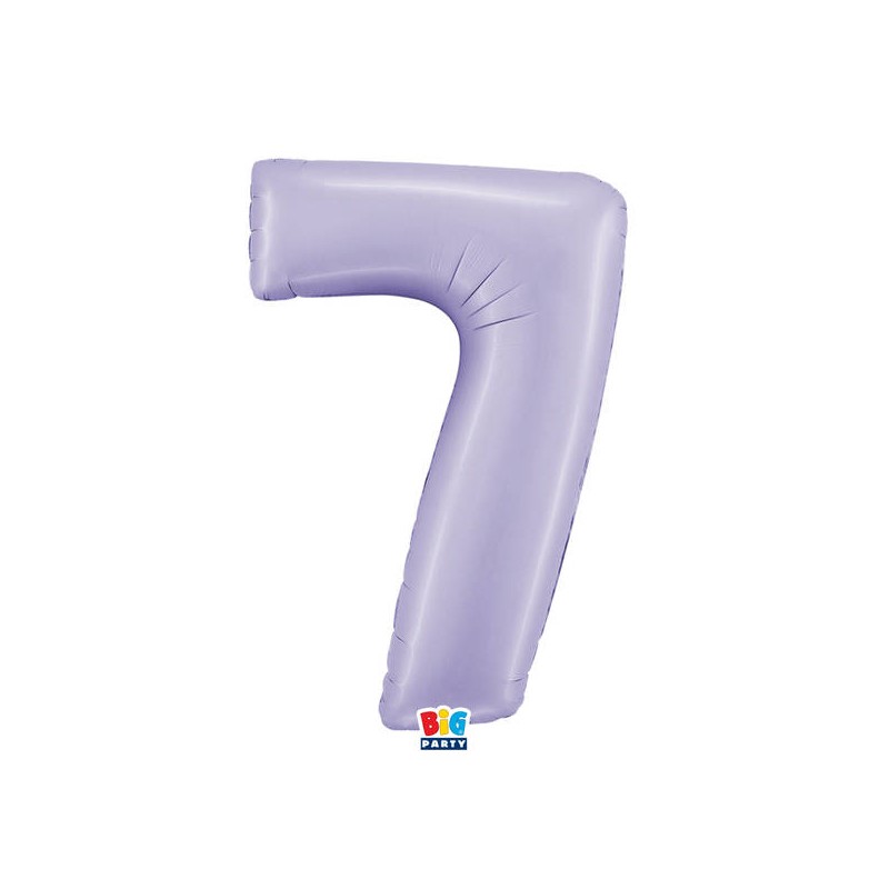 PALLONE NUMERO 7 MYLAR 102cm 40 LILLA