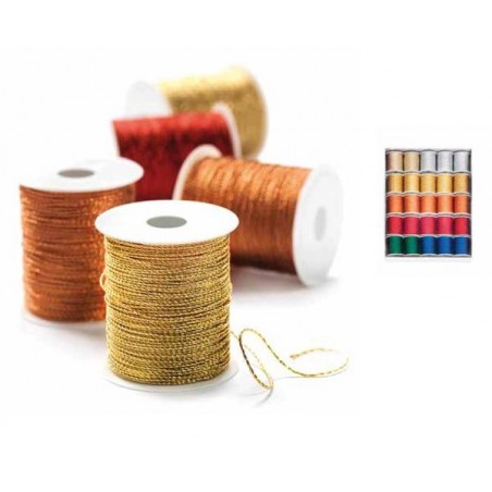 ROCCHETTO CORDONCINO 2CAPI 20mt ORO / ARGENTO