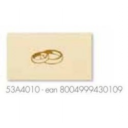 BIGLIETTINO BOMBONIERA 45x25mm FEDI AVORIO 20pz