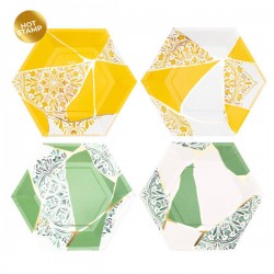 PIATTI PIATTI 23cm KINTSUGI GIALLO/VERDE ASS.TI 8pz