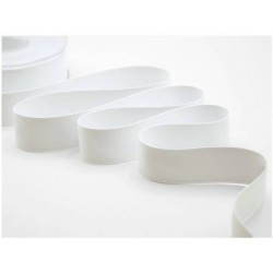 NASTRO DOPPIO RASO OPACO mm25x20mt COL.1 BIANCO NATURALE
