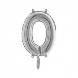 LETTERA O MYLAR SILVER 14 36cm