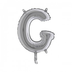 LETTERA G MYLAR SILVER 14 36cm
