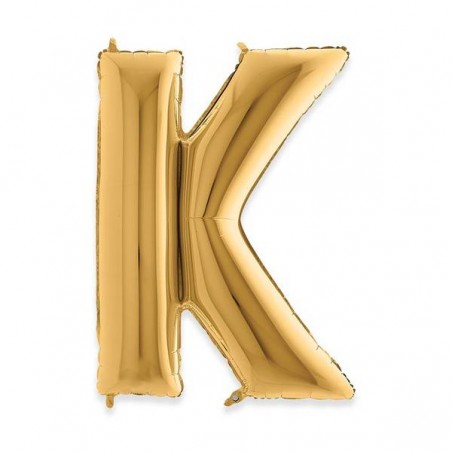 PALLONE MYLAR LETTERA K 102cm 40 GOLD