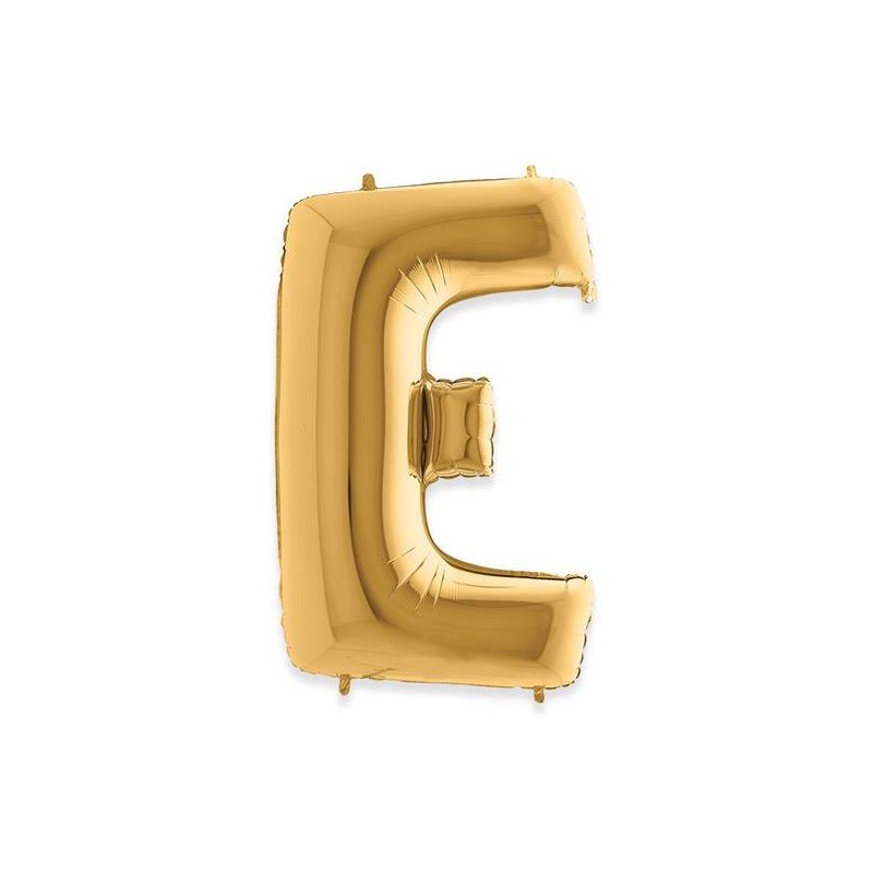 PALLONE MYLAR LETTERA E 102cm 40 GOLD