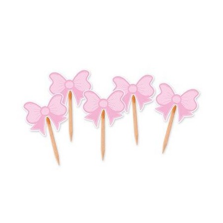 PICKS SAGOMATI IL MIO BATTESIMO FIOCCO ROSA 25pz