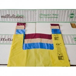 SHOPPER COMPOST MILLELIANE MEDIE 27+7+7x50cm gr.9 300pz VERDE ACIDO