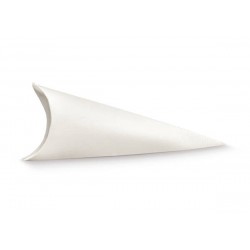 SCATOLA CONO BUSTA 190 FIBRA BIANCO H.19cm 10pz