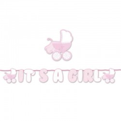 FESTONE KIT SCRITTA MAXI cm25x6mt IT'S A GIRL