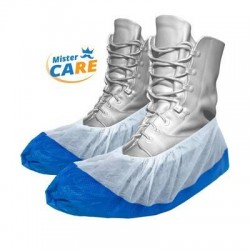 Mr.Care - COPRISCARPE PP+CPE ANTI SKID C/ELASTICO 17x40cm 50pz  BIANCO/BLU