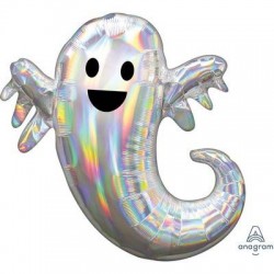 PALLONE MYLAR S/SHAPE 63x72cm FANTASMA OLOGRAFICO