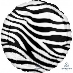 PALLONE MYLAR 17'' ZEBRATO 43cm