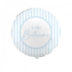 PALLONE MYLAR IL MIO BATTESIMO AZZURRO 45cm