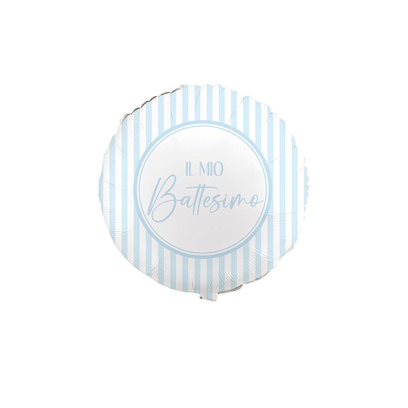 PALLONE MYLAR IL MIO BATTESIMO AZZURRO 45cm