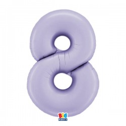 PALLONE NUMERO 8 MYLAR 102cm 40 LILLA