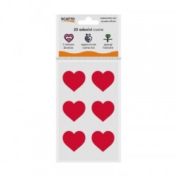 STICKERS CUORE ADESIVI 20pz