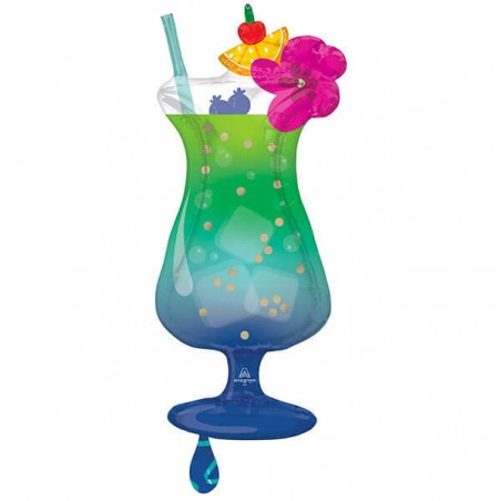 PALLONE MYLAR S/SHAPE COCKTAIL TROPICALE 40x93cm