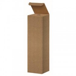 SCATOLA PORTA 1 BOTTIGLIA MAGNUM 11x11x38cm ONDA AVANA