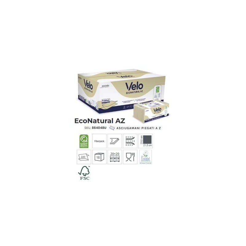 ASCIUGAMANI A Z ECONATURAL 220pz VELO