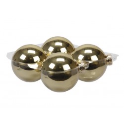 PALLINE VETRO ø100mm ORO LUCIDO 4pz