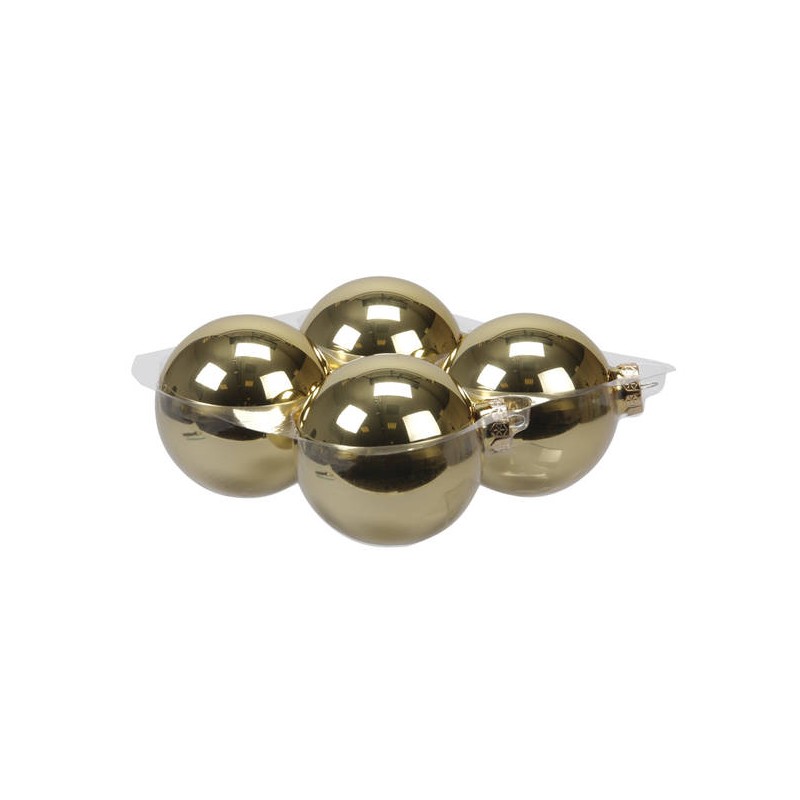 PALLINE VETRO ø100mm ORO LUCIDO 4pz
