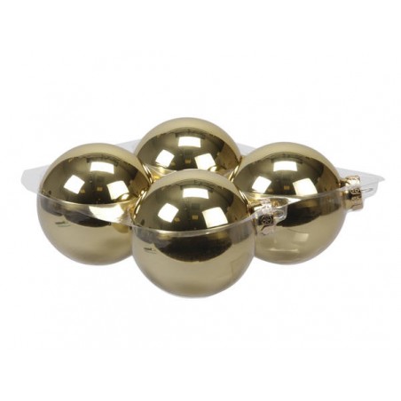 PALLINE VETRO ø100mm ORO LUCIDO 4pz