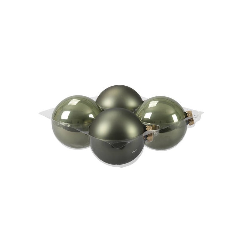 PALLINE VETRO ø100mm VERDE GRANITO 4pz