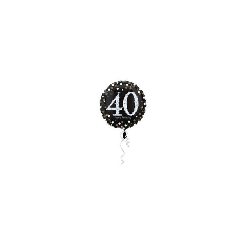 PALLONE MYLAR 45cm SPARKLING BIRTHDAY 40