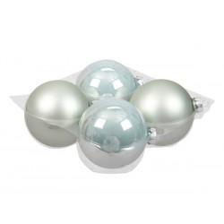 PALLINE VETRO ø100mm GRIGIO OSTRICA 4pz