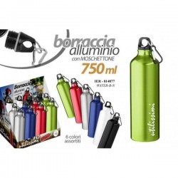 BORRACCIA IN ALLUMINIO 750ml COLORI ASS.TI 1pz