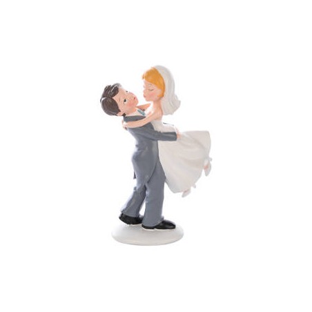 CAKE TOPPER SPOSI ABBRACCIO FELICE H.16,5cm ART.28510