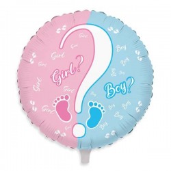 PALLONE MYLAR 18'' BOY OR GIRL 45cm