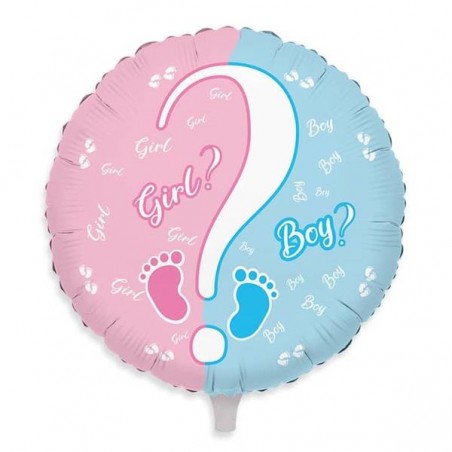 PALLONE MYLAR 18'' BOY OR GIRL 45cm