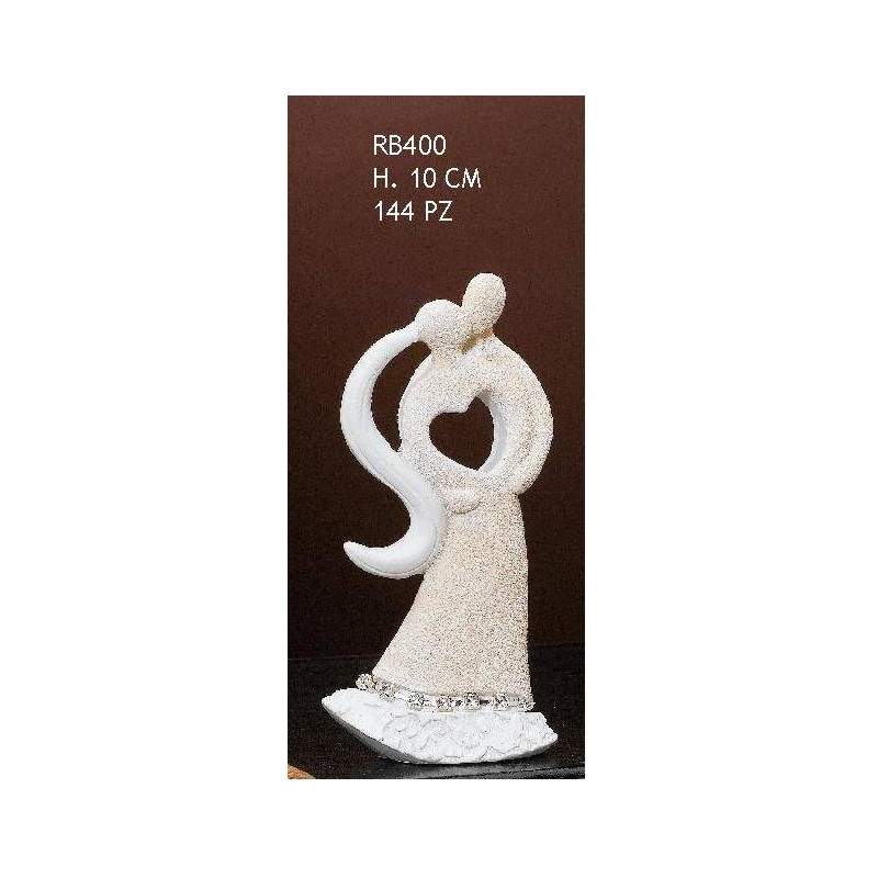 STATUINA COPPIA KISS H.10cm RB400