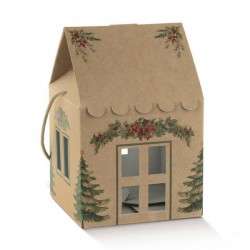CASETTA AVANA C/CORDINI 20x20x18cm PINI VERDI