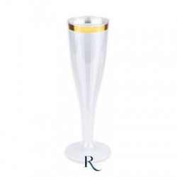FLUTES RIUTILIZZABILI 140cc CRYSTAL GOLD 6pz