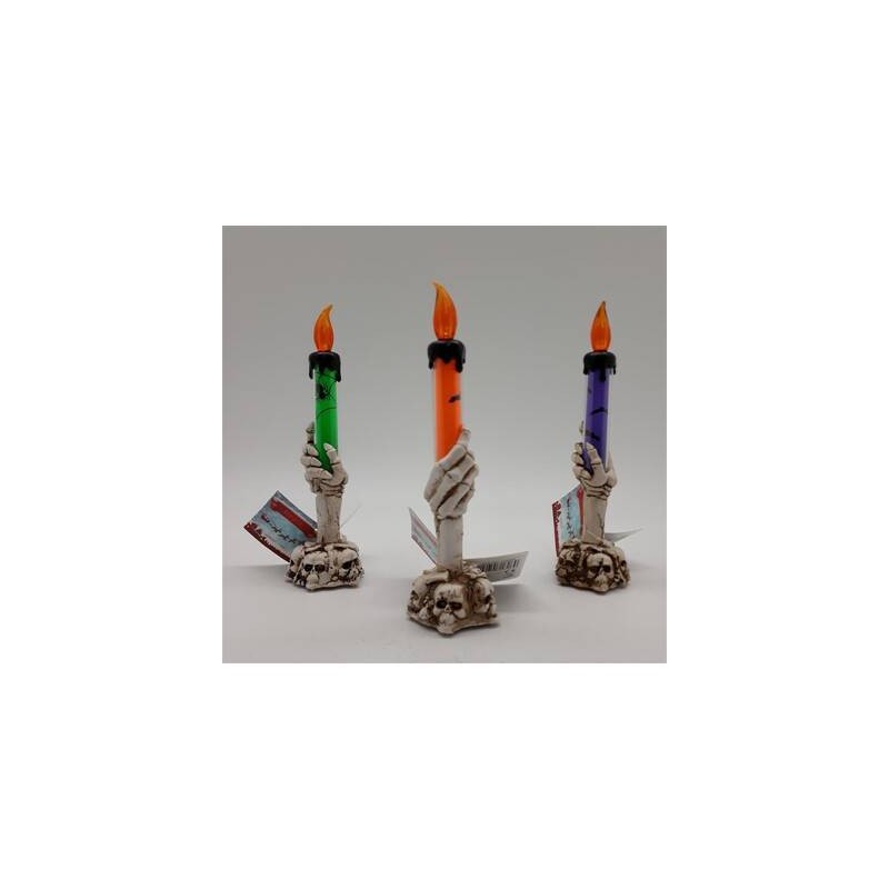 CANDELABRO MANO C/LED 3 ASS.