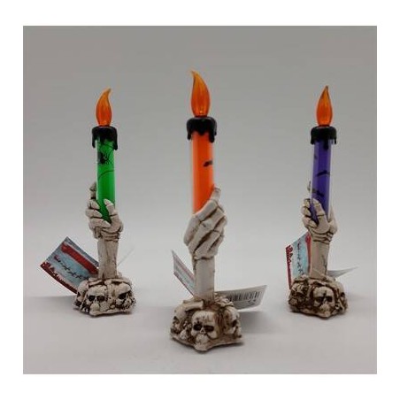 CANDELABRO MANO C/LED 3 ASS.