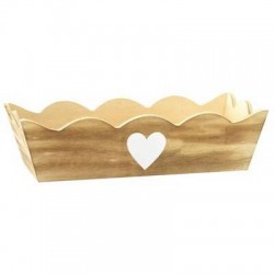 VASCHETTA LEGNO FIAMM. CUORE 28x16x8cm CASL2444