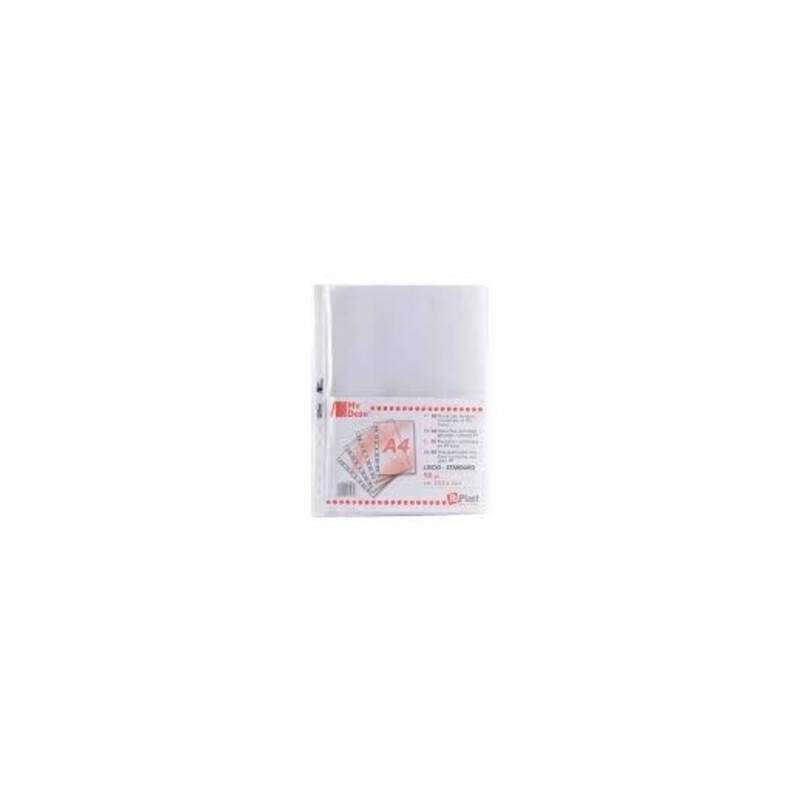 BUSTE TRASPARENTI FORATE A4 MY DESK PPL LISCIO 23x30,5cm 60my 50pz