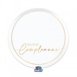 PIATTI PIANI ø24cm BUON COMPLEANNO GOLD