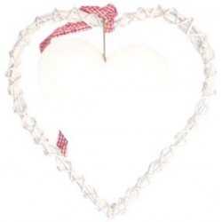 CUORE CIONDOLO BIANCO 25x25 DEC02280