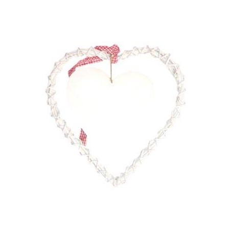 CUORE CIONDOLO BIANCO 25x25 DEC02280