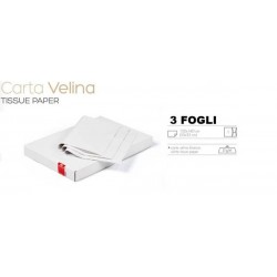 CARTA VELINA gr.31 BIANCA 100x140cm 3 FOGLI PIEGATI